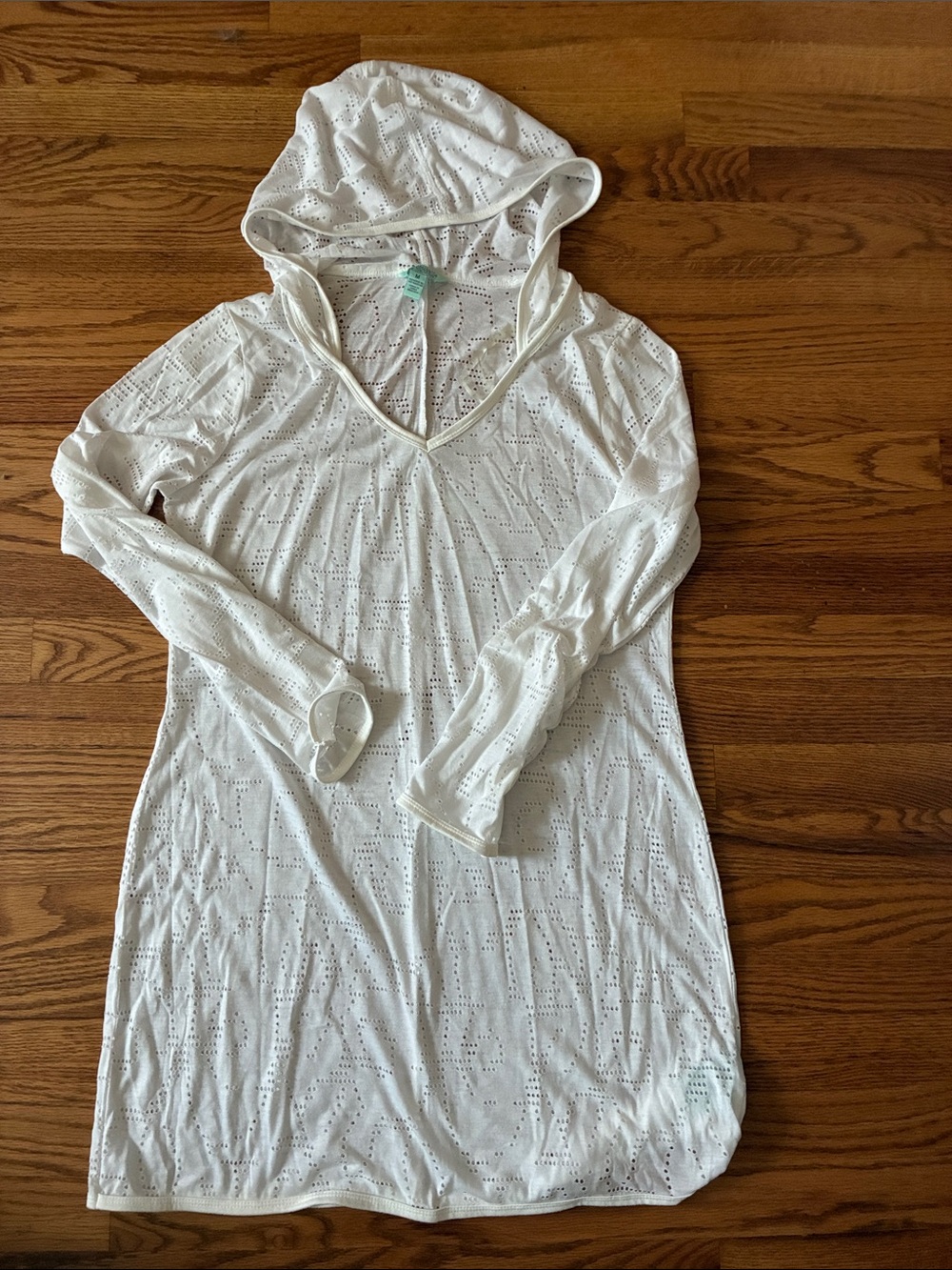 Women’s White Hooded Swim Cover-Up Tunic—Could be free if you bundle!